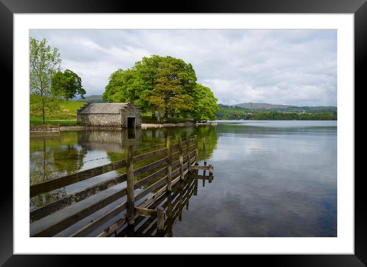 Windermere Boathouse Framed Mounted Print by CHRIS BARNARD