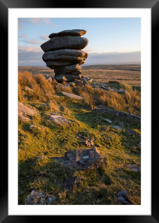 The Cheesewring Stones Framed Mounted Print by CHRIS BARNARD