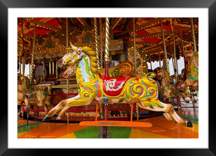 Carousel Horse Framed Mounted Print by CHRIS BARNARD