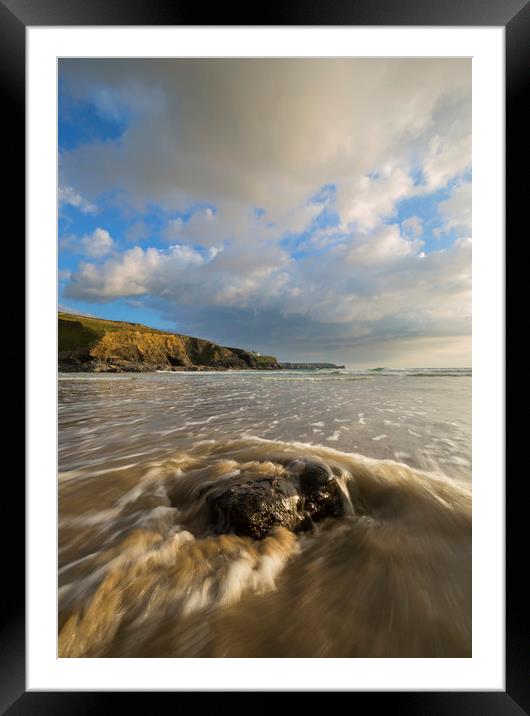 The Tide Rushes In Framed Mounted Print by CHRIS BARNARD