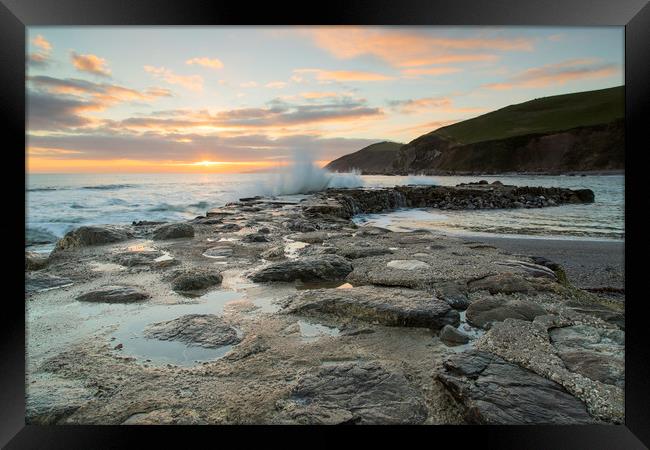 Cornish Sunset Framed Print by CHRIS BARNARD