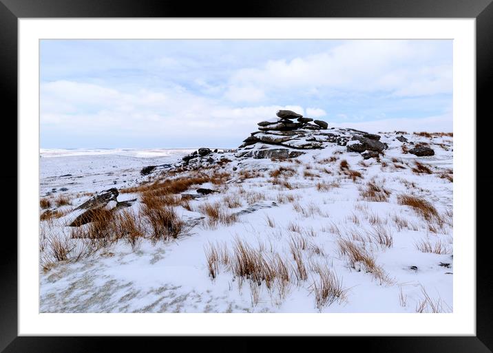 Winter Bodmin Moor Framed Mounted Print by CHRIS BARNARD