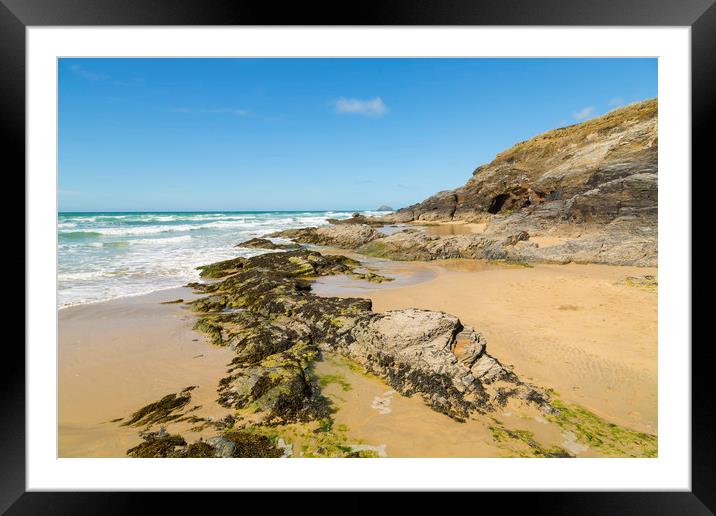 Perranporth Beach Framed Mounted Print by CHRIS BARNARD