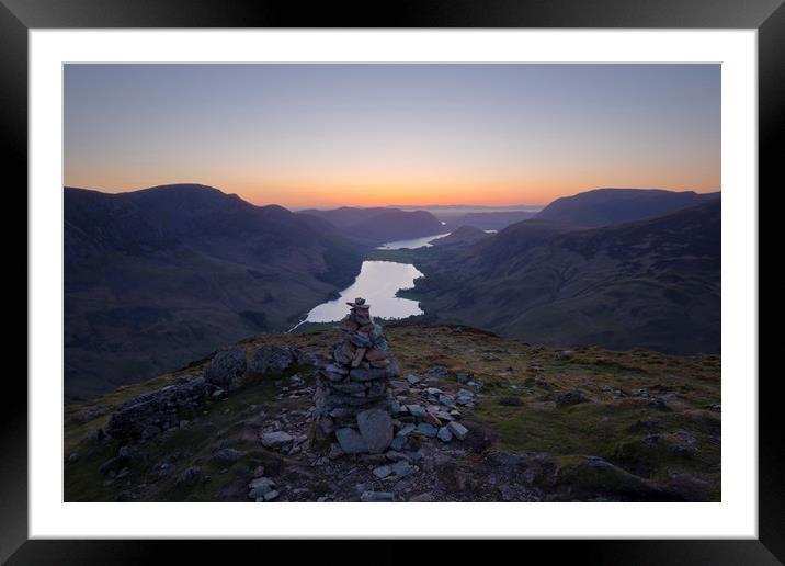 Sunset Fleetwith Pike Framed Mounted Print by CHRIS BARNARD