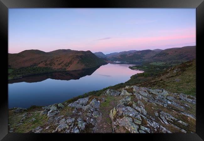 Sunrise over Ullswater Framed Print by CHRIS BARNARD