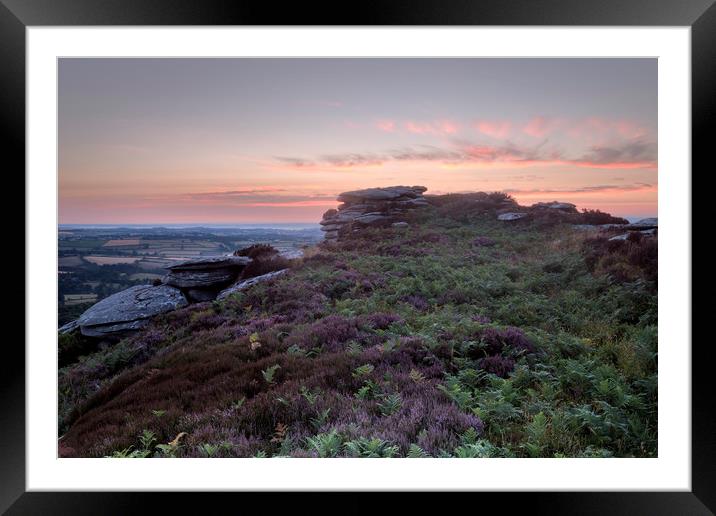 Hawks Tor Sunrise Framed Mounted Print by CHRIS BARNARD