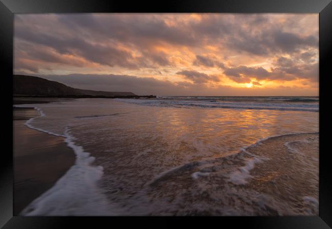 Sunrise Kennack Sands Framed Print by CHRIS BARNARD