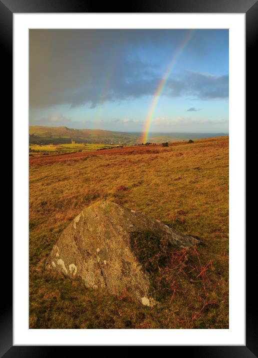 Rainbows over Cornwall Framed Mounted Print by CHRIS BARNARD