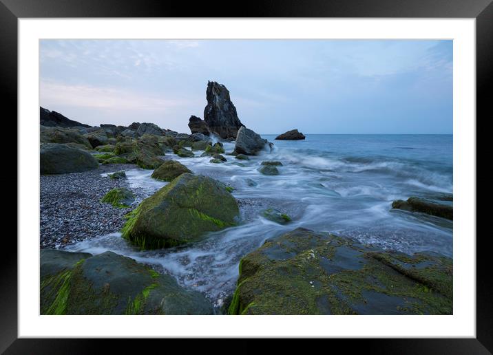 The Tide Rushes In Framed Mounted Print by CHRIS BARNARD