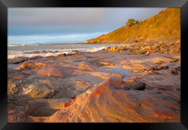 Downderry Beach Framed Print by CHRIS BARNARD