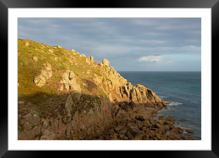 Porthgwarra Cove Cornwall Framed Mounted Print by CHRIS BARNARD