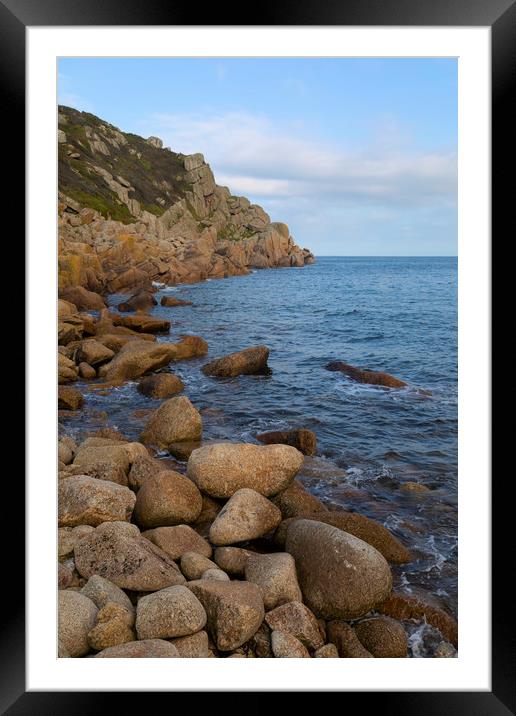 Porthgwarra Cove Cornwall Framed Mounted Print by CHRIS BARNARD