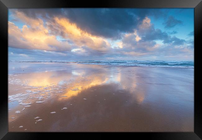 Sandymouth Bay Sunrise Framed Print by CHRIS BARNARD
