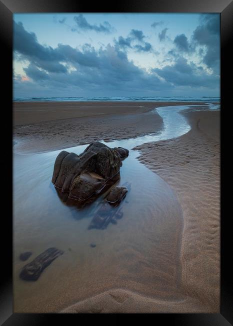 Sandymouth Beach Framed Print by CHRIS BARNARD