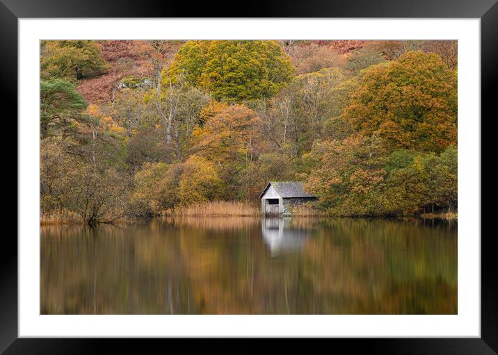 Rydal Water Boathouse Framed Mounted Print by CHRIS BARNARD