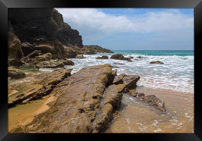 Dollar Cove Gunwalloe Framed Print by CHRIS BARNARD