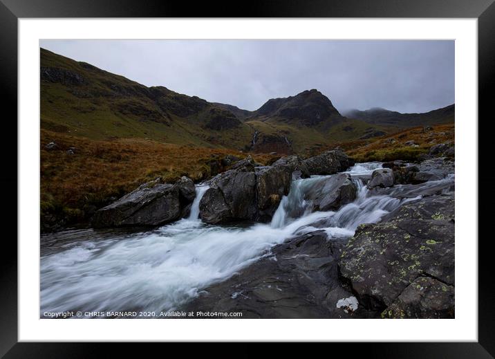 Deepdale Beck Framed Mounted Print by CHRIS BARNARD