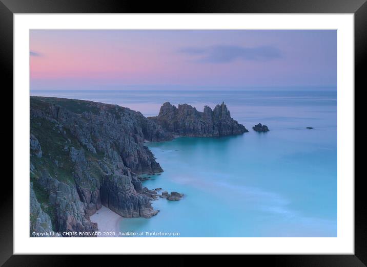 Pedn Vounder Sunrise Framed Mounted Print by CHRIS BARNARD