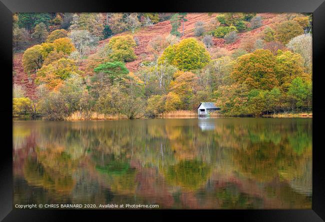 Autumn Rydal Boathouse Framed Print by CHRIS BARNARD