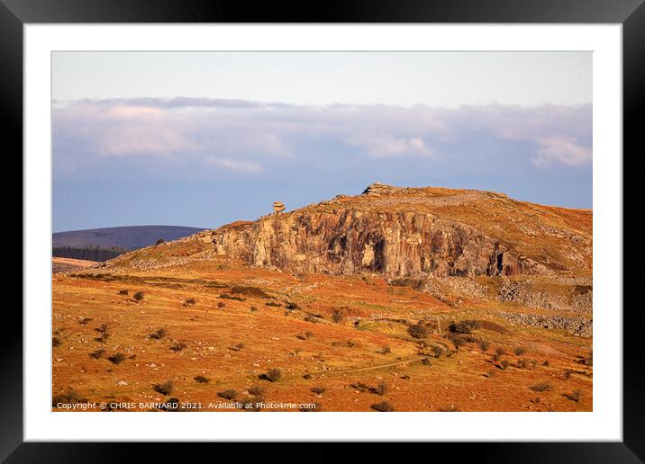 Stowes Hill Bodmin Moor Framed Mounted Print by CHRIS BARNARD
