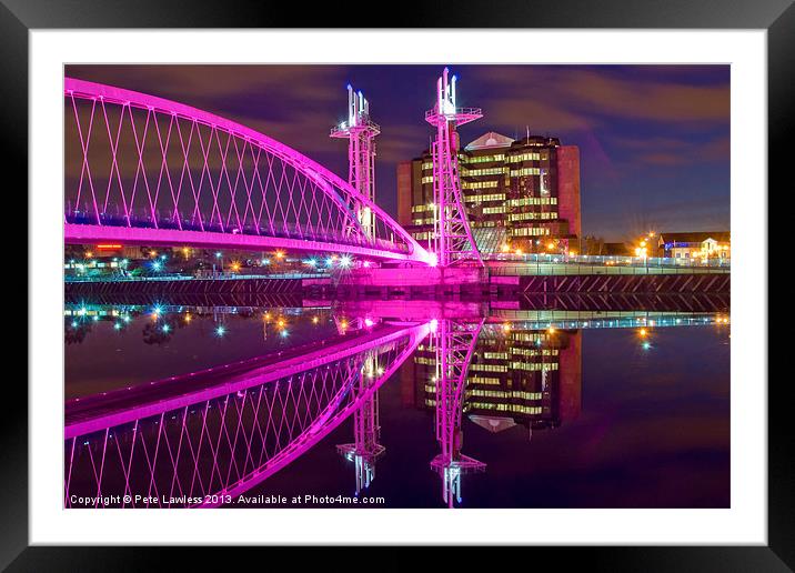 Quays Millennium footbridge Framed Mounted Print by Pete Lawless