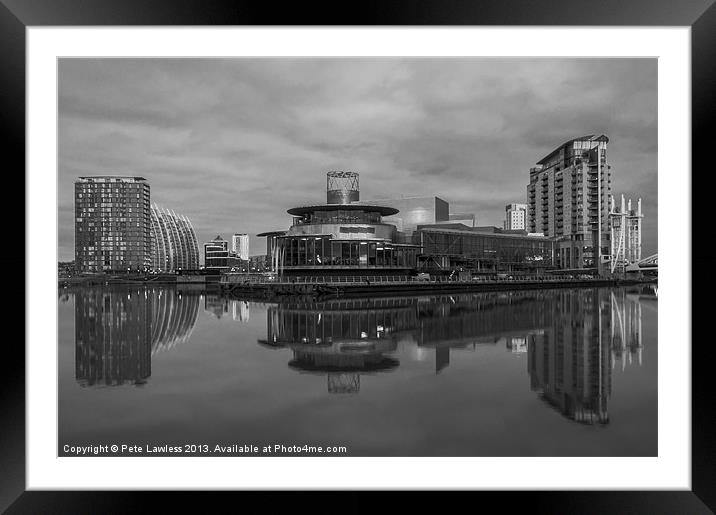 Salford Quays, Quays Theatre Framed Mounted Print by Pete Lawless