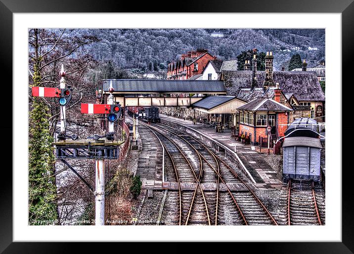 Llangollan Railway Station painted Framed Mounted Print by Pete Lawless