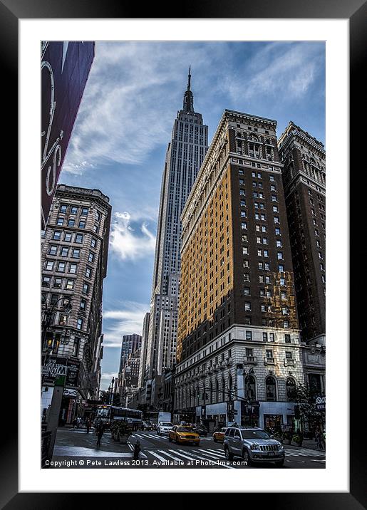 ESB, 34th Street, 6th Avenue Framed Mounted Print by Pete Lawless