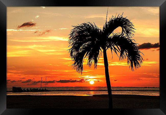 Sunset Fort Myers Beach Florida Framed Print by Pete Lawless
