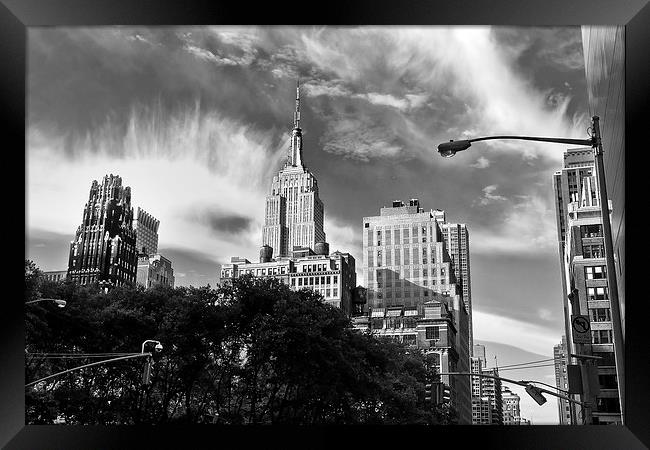 New York  - Empire State Building Framed Print by Pete Lawless
