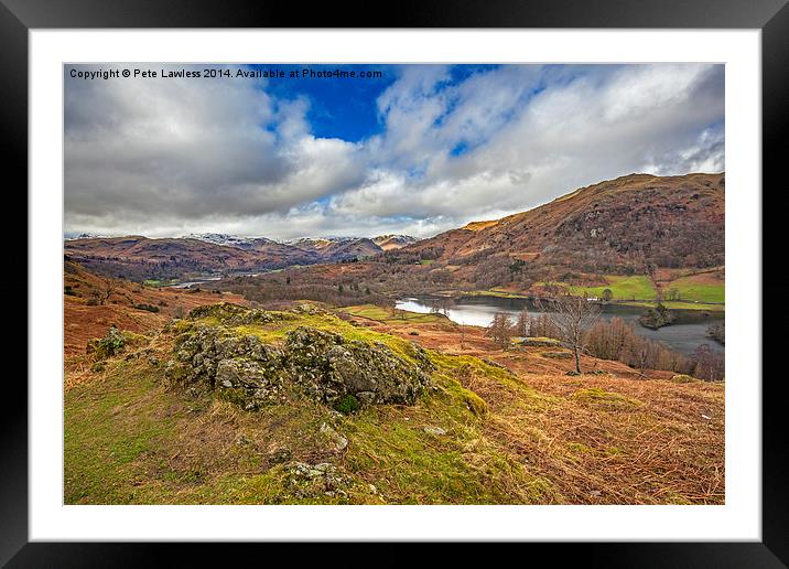 View over Rydal Water towards Grasmere Framed Mounted Print by Pete Lawless