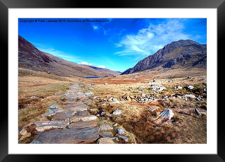Path to Llyn Ogwen Framed Mounted Print by Pete Lawless