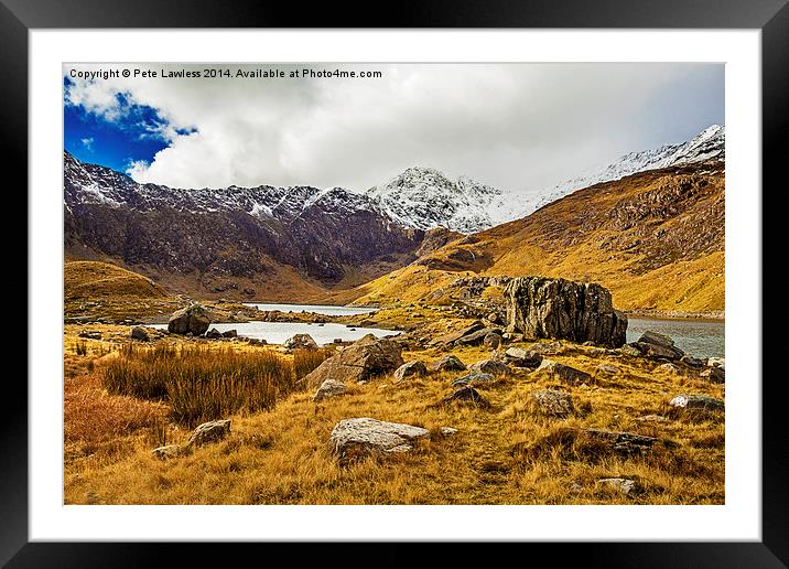Snowdonia Miners Track Framed Mounted Print by Pete Lawless