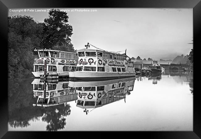 Chester Boats River Dee Chester Framed Print by Pete Lawless