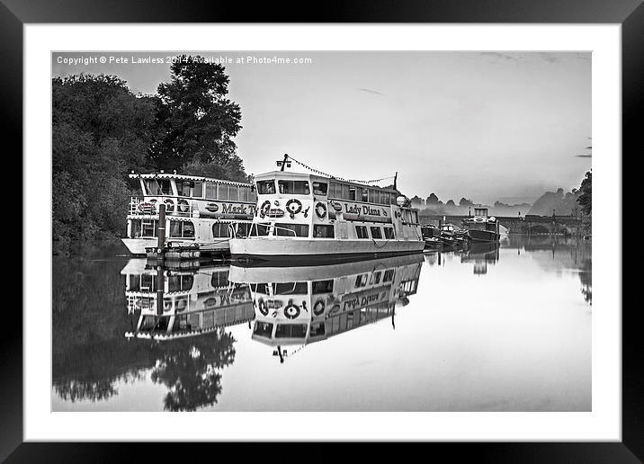 Chester Boats River Dee Chester Framed Mounted Print by Pete Lawless