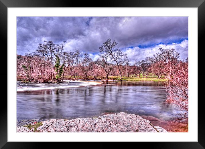 :  Horseshoe Falls Llangollen, North Wales. Framed Mounted Print by Pete Lawless