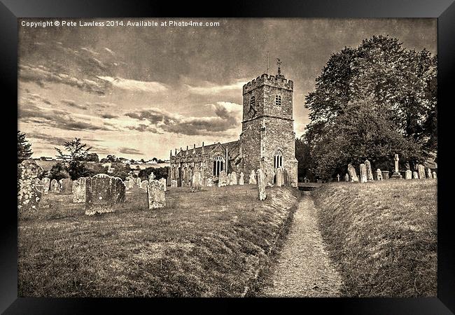   St Cyres and St Julitta Church, Exeter vintage f Framed Print by Pete Lawless