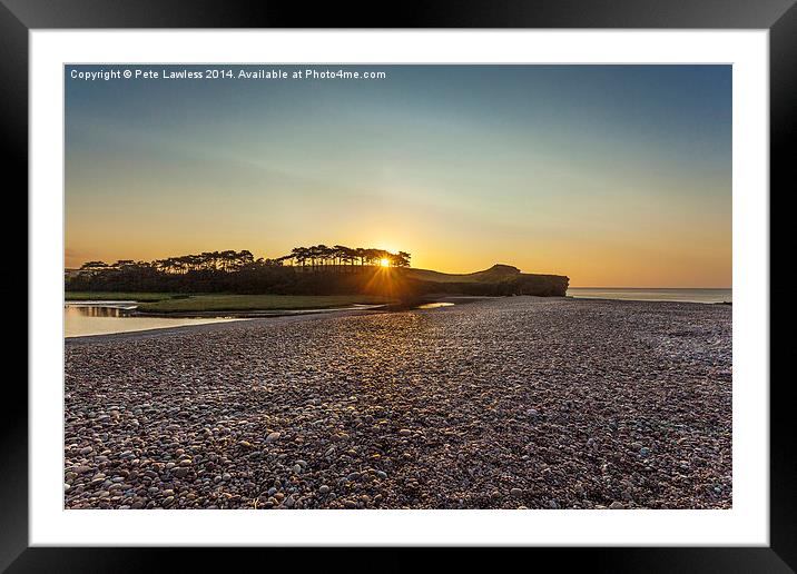  Day break at Budleigh Salterton Framed Mounted Print by Pete Lawless