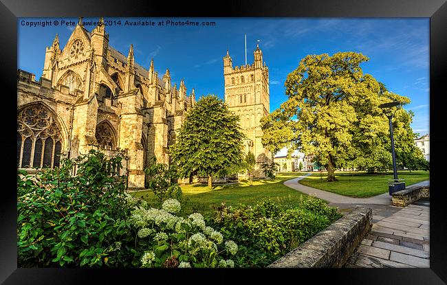  Exeter Cathedral Framed Print by Pete Lawless