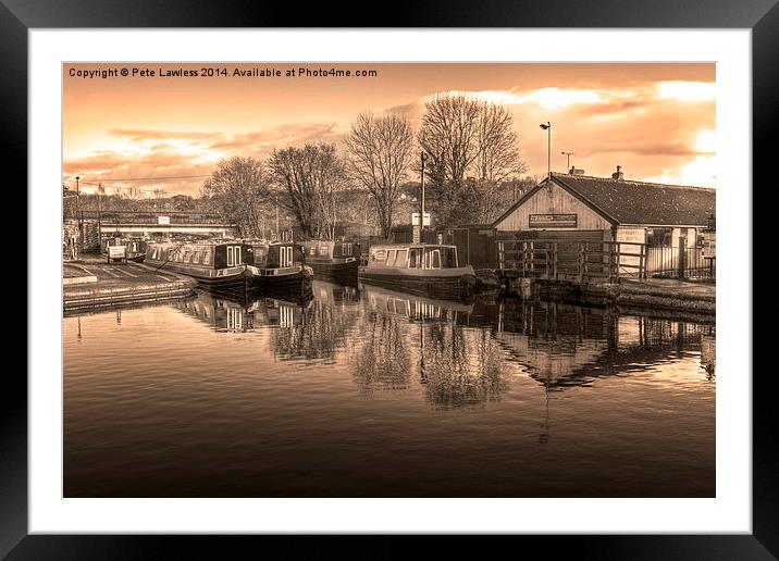  Trevor Basin , Llangollen North wales Framed Mounted Print by Pete Lawless