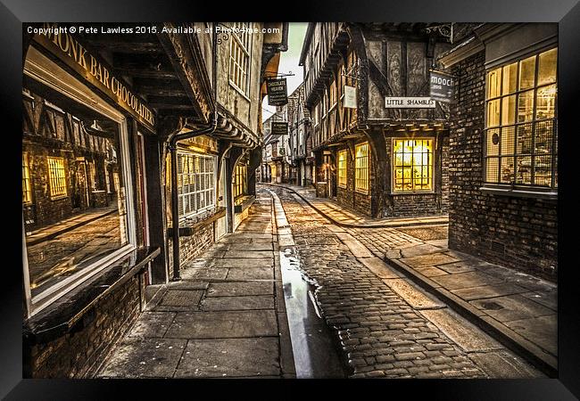  The Little Shambles York Framed Print by Pete Lawless