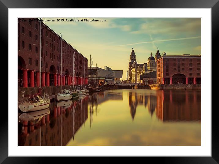  Albert Dock Reflections Framed Mounted Print by Pete Lawless