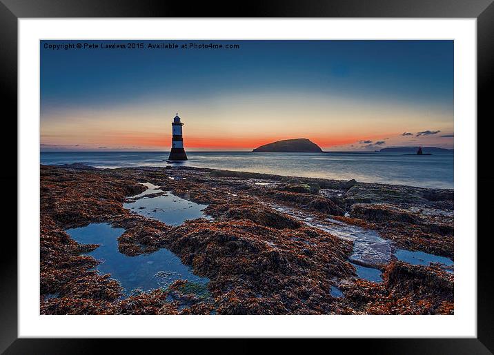  Sunrise Penmon Point Framed Mounted Print by Pete Lawless