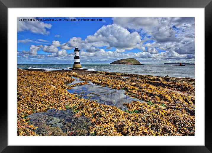  Penmon Point Framed Mounted Print by Pete Lawless