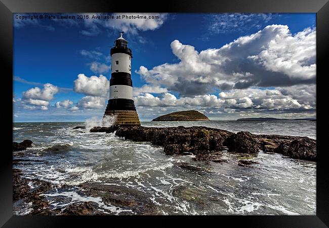  Penmon Lighthouse Framed Print by Pete Lawless