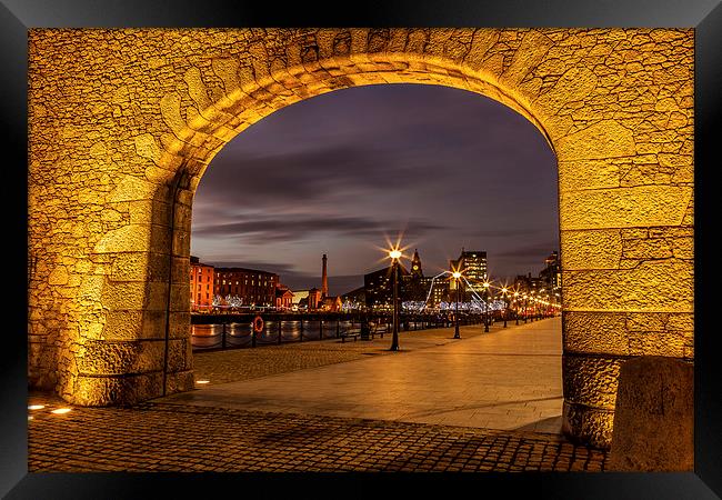  View Through The Albert Dock Gate Framed Print by Pete Lawless