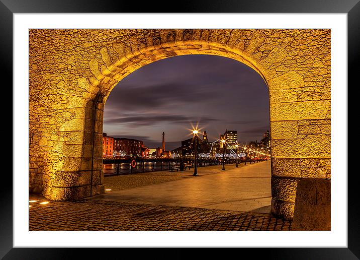  View Through The Albert Dock Gate Framed Mounted Print by Pete Lawless
