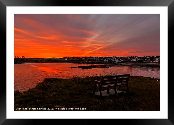 Sunrise Cemaes Bay, Anglesey Framed Mounted Print by Pete Lawless