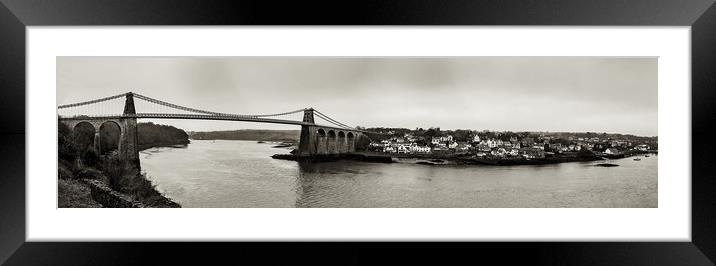 Manai Suspension Bridge Framed Mounted Print by Pete Lawless