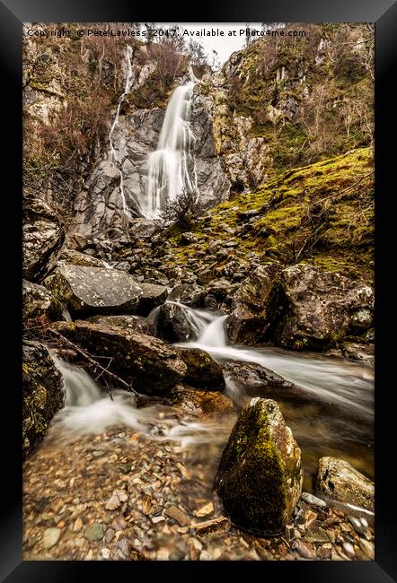 Aber Falls Framed Print by Pete Lawless